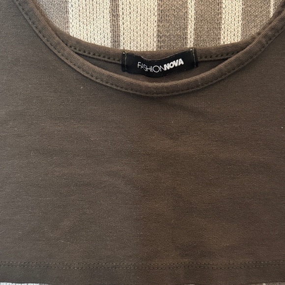 Fashion Nova Brown Cropped Tank | Women’s Medium - Picture 2 of 3